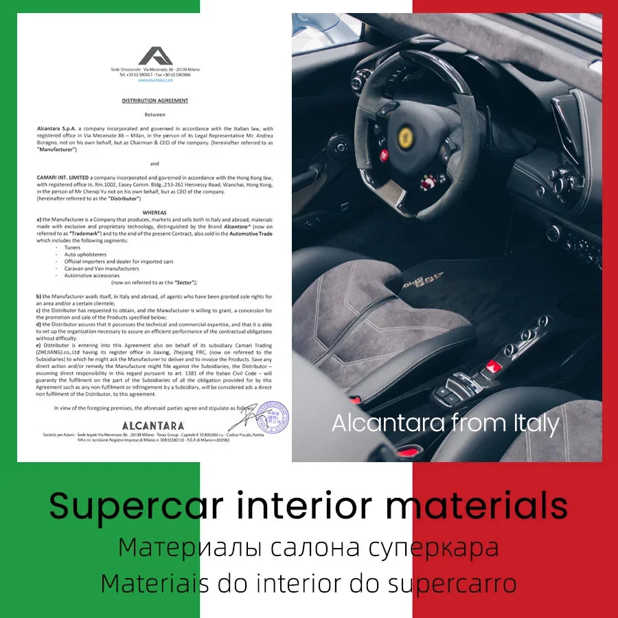 YMW Magnetic ALCANTARA Case for iPhone 16 Pro Max 15 14 13 mini Luxury Business Supercar Interior Same Suede Leather Phone Cover