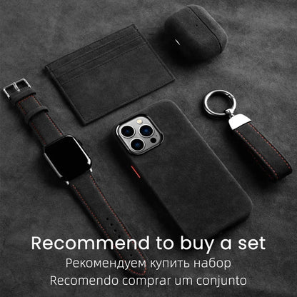 YMW Magnetic ALCANTARA Case for iPhone 16 Pro Max 15 14 13 mini Luxury Business Supercar Interior Same Suede Leather Phone Cover