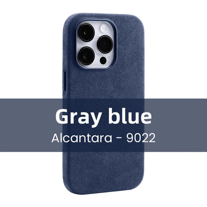 YMW Magnetic ALCANTARA Case for iPhone 16 Pro Max 15 14 13 mini Luxury Business Supercar Interior Same Suede Leather Phone Cover