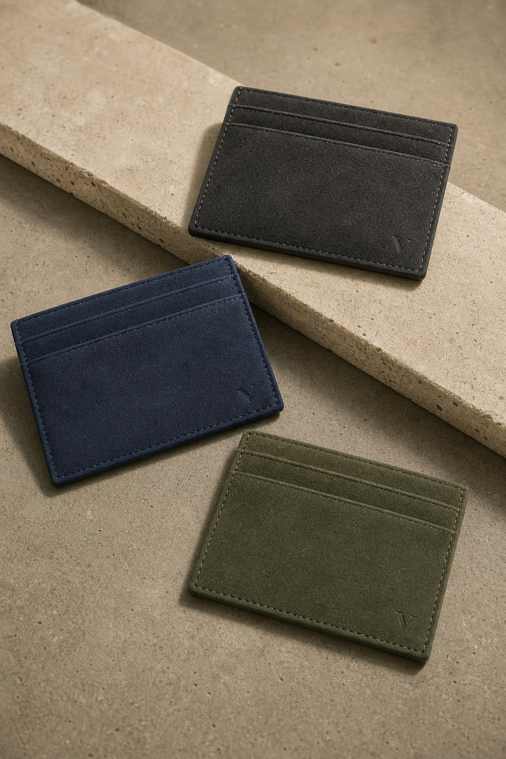 Virela cardholder material and color study