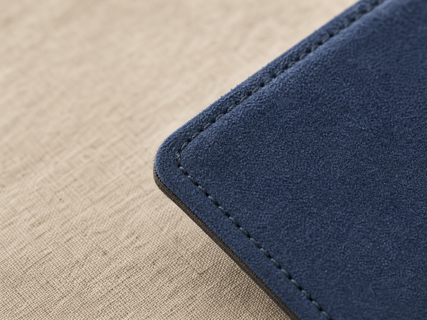 Macro detail of Virela material and precise stitching